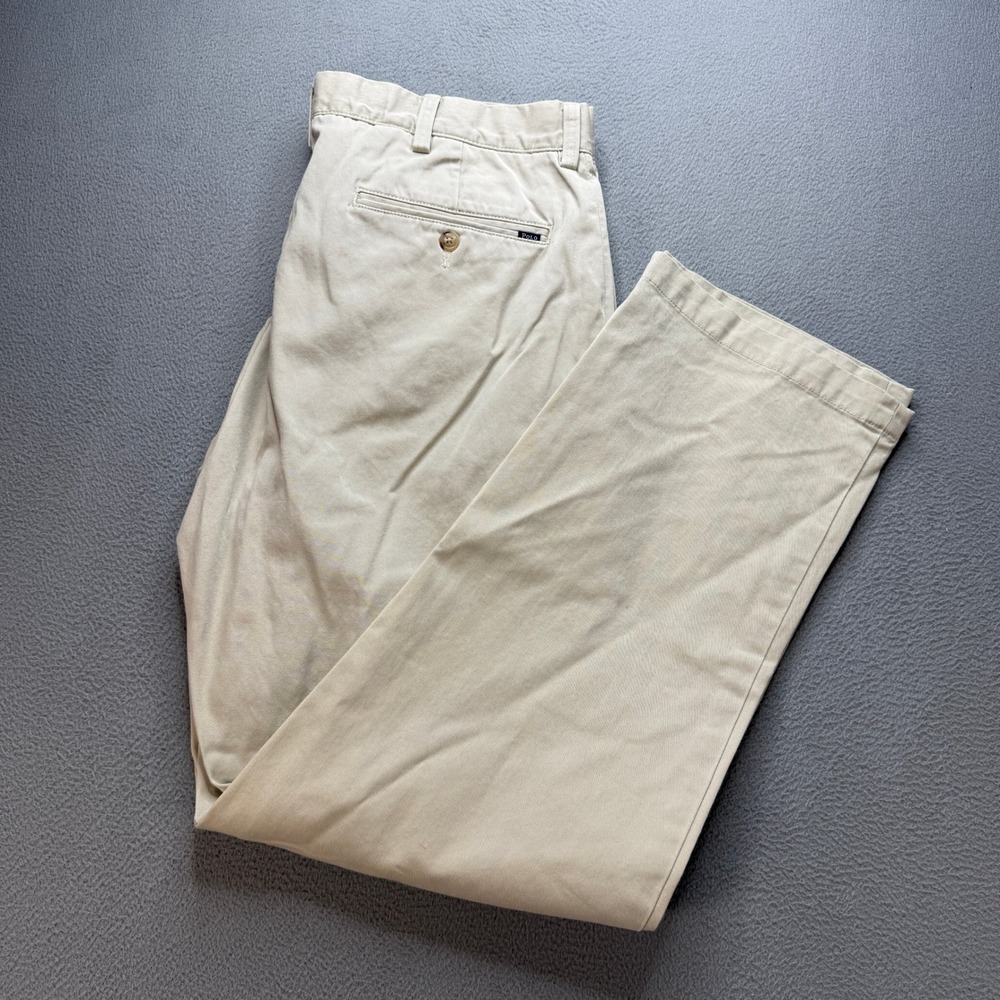 Polo Ralph Lauren Classic Fit Chino Pants Mens 34/30 (FIT 33x29) Tan Flat Front